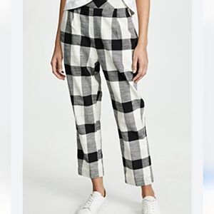 Free People Plaid Clear Skies Crop Pants Size Large